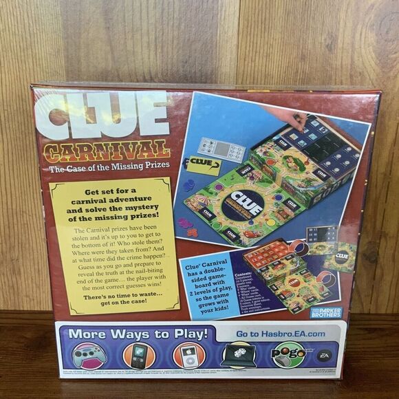 HASBRO CLUE CARNIVAL BOARD GAME, Brand New, Carnival Clue Game - Picture 2 of 3